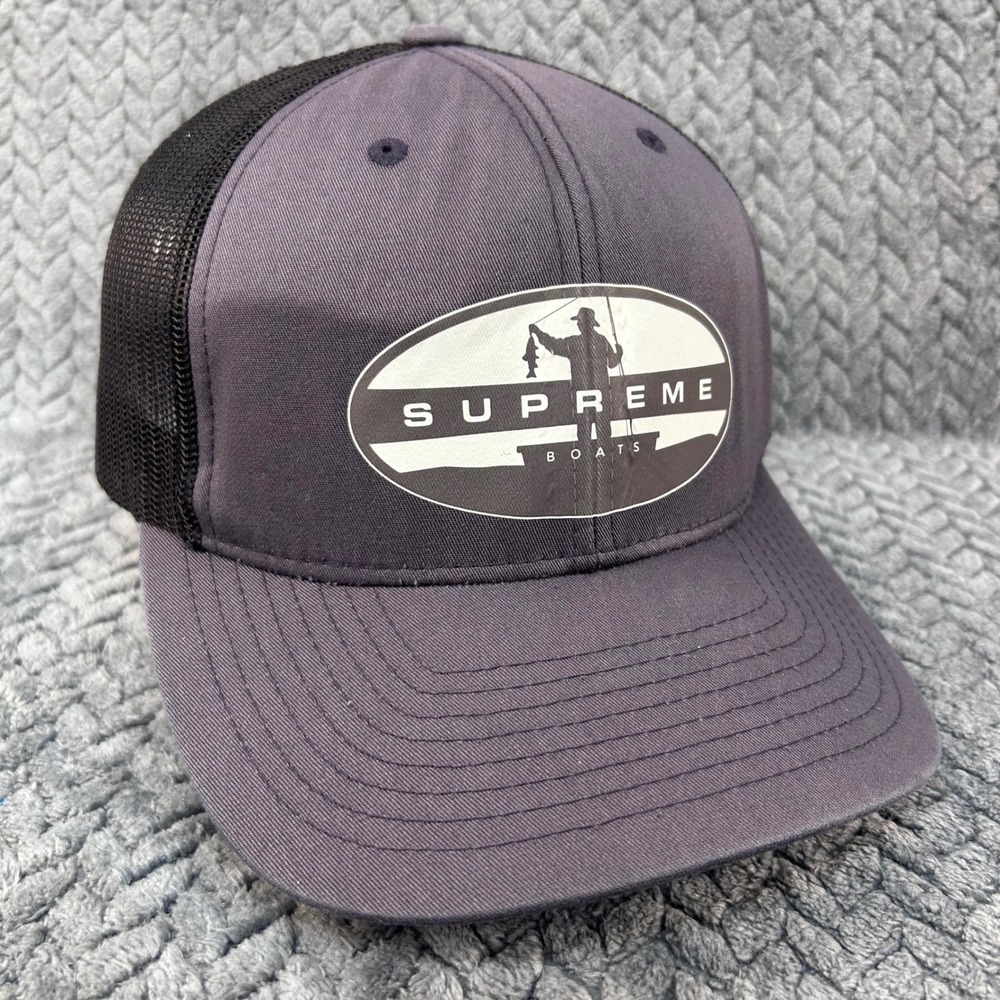 Supreme‎ Boats Fishing Graphic Mens Grey Sport-Tek Trucker Hat Snapback OSFA